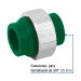 Tuerca unión PPR, tuerca latón, 3/4", FOSET