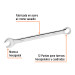 Llave combinada extralarga 19 mm x 278 mm de largo, EXPERT