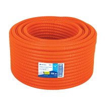 Metro de poliducto 1/2" corrugado flex. c/guía, rollo 100 m