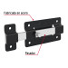 Pasador de barra plana 4", negro, HERMEX