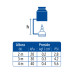 Regadera redonda de ABS 2-1/2" gris-cromo sin brazo, BASIC