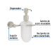 Dispensador de jabón a pared en acabado satín, FOSET ELEMENT