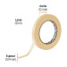 Cinta masking tape de 1/2" x 50 m, TRUPER