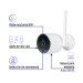 Cámara de seguridad WiFi fija para exterior, tipo bala, 2MP