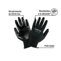 Guantes de nylon recubiertos de nitrilo, XCH, PRETUL