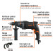 Taladro/destornillador 1/2", 800W dos velocidades,INDUSTRIAL