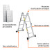 Escalera multiposición 8 peldaños, capacidad 150 kg, TRUPER