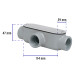 Condulet 1" conexión tipo T, VOLTECK