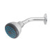 Regadera redonda 3" brazo y chapetón de acero, FOSET BASIC