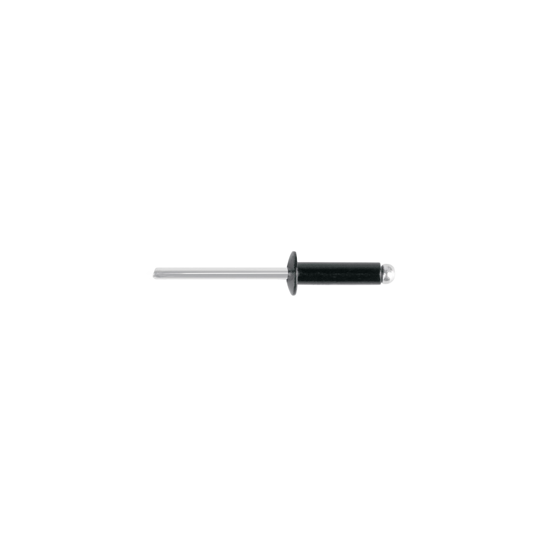 Bolsa c/50 remaches 3/16"x3/8" negros de aluminio, ala 3/8"