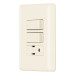 Placa armada 2 interruptores y contacto, marfil, BASIC