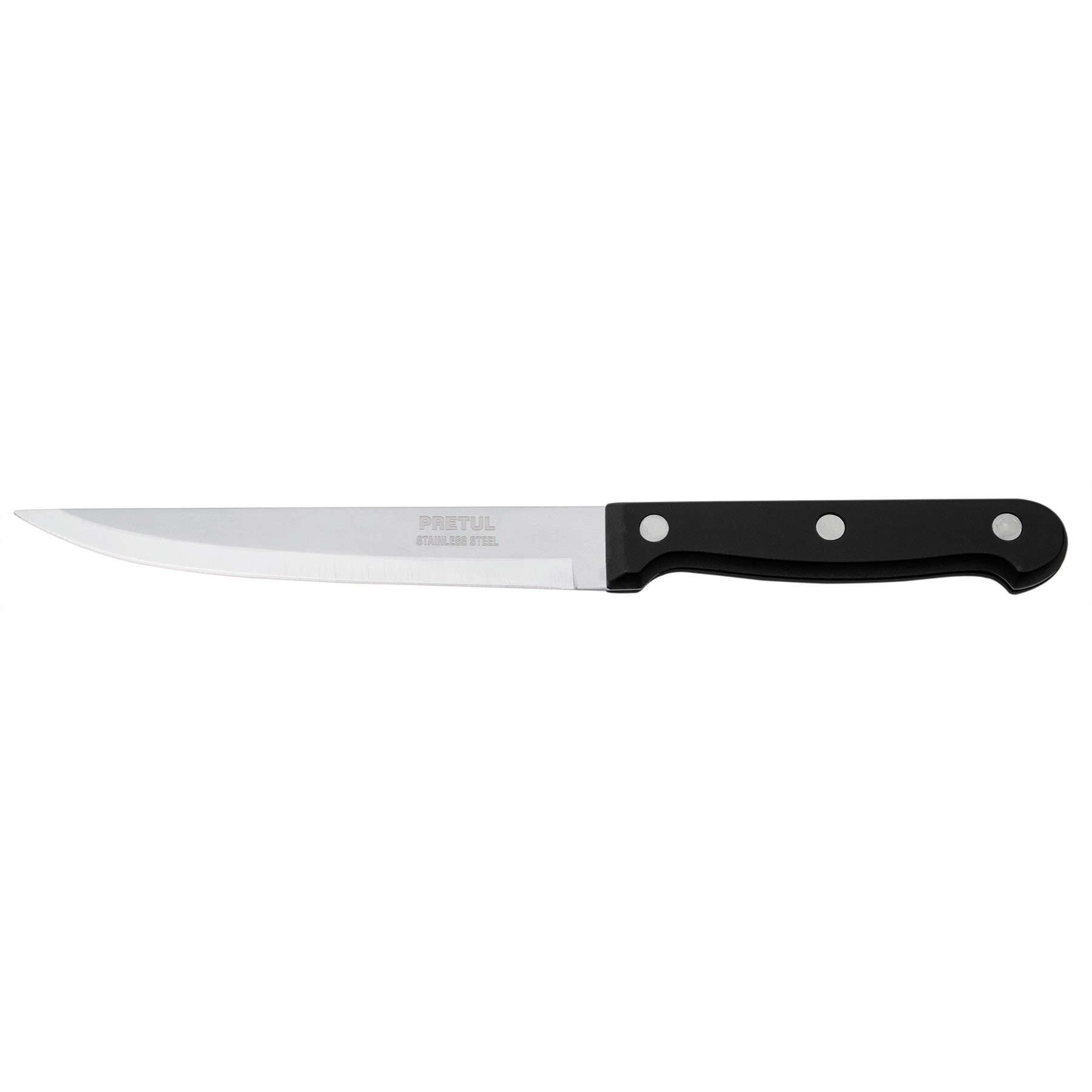 Cuchillo liso para asado 5" mango de plástico, PRETUL
