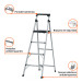 Escalerilla tubular plegable, 4 peldaños, aluminio, TRUPER