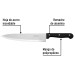 Cuchillo de chef 8" mango de polipropileno, PRETUL