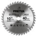 Disco sierra 10" para madera, 40 dientes centro 1", PRETUL