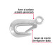 Gancho eslinga de acero forjado 5/8", carga 2000 kg, FIERO