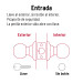 Cerradura tipo esfera, cilíndrico, entrada, negro, BASIC