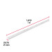 Cremallera doble blanca para ménsulas planas, 1m, FIERO