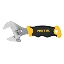 Llave ajustable (perico corto) 6" cromada con grip, PRETUL