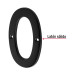 Número 0 de latón sólido 4", negro, HERMEX