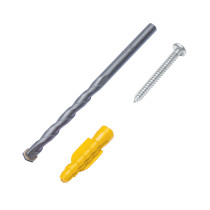 Kit de 20 taquetes 7/32" con pijas #8 y 1 broca 1/4", FIERO