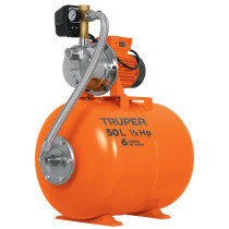 Equipo hidroneumático 50L, jet inoxidable 1/2 HP, TRUPER