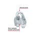 Blíster c/2 nudos (perros) de hierro p/cable de 1/4", FIERO