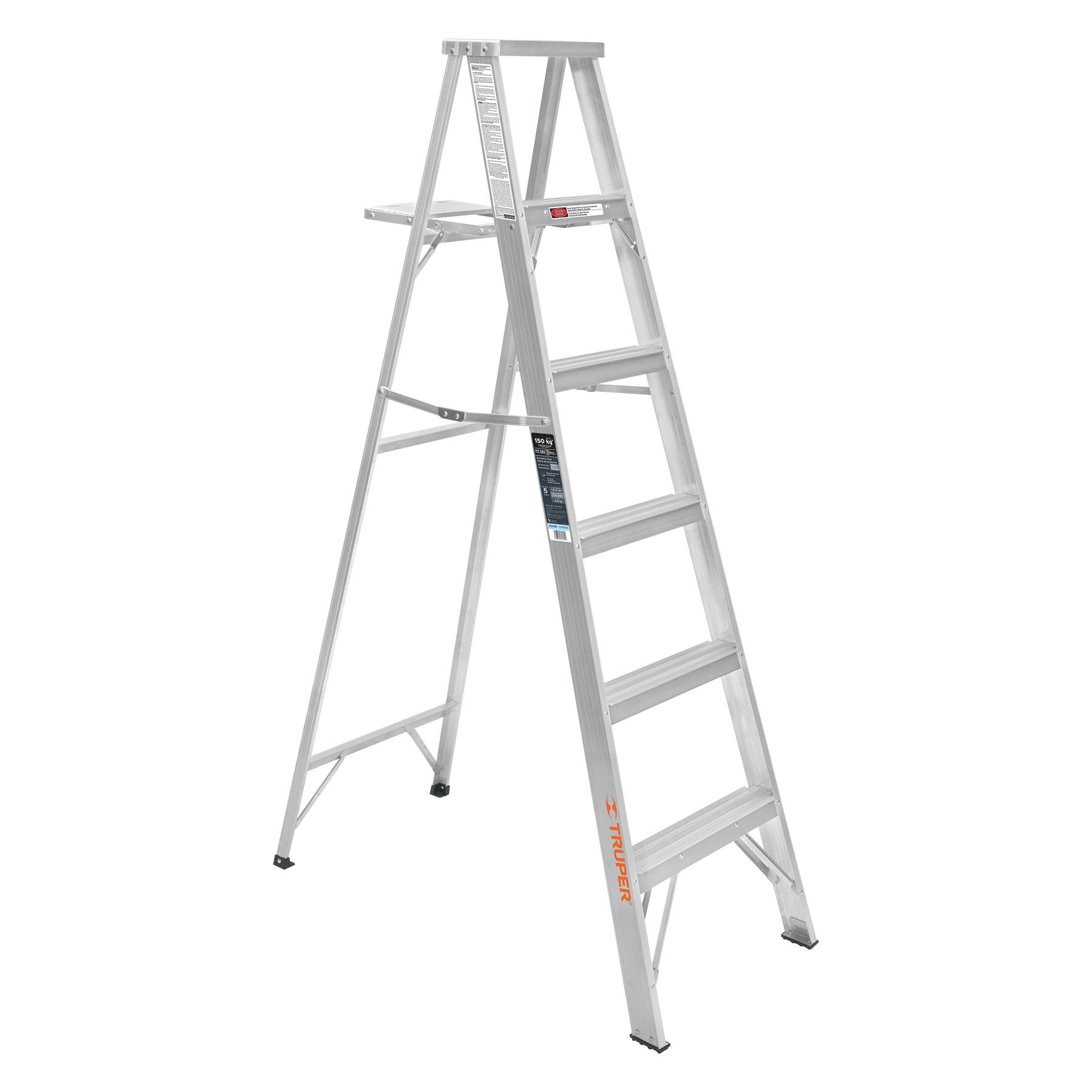 Escalera de tijera 100% aluminio tipo lll 5 peldaños, TRUPER