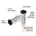 Dado para bujías de 13/16", 6 puntas, cuadro 3/8", TRUPER