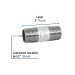 Niple de acero galvanizado 1/2" x 2", FOSET