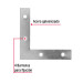 Bolsa c/24 escuadras planas cantoneras 3" x 3", FIERO