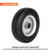 Rueda imponchable 8" para eje lateral, TRUPER