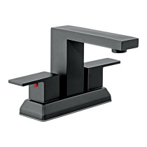 Mezcladora para lavabo 4", negro, FOSET KUBO