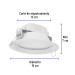 Luminario LED empotrable 6 W 3000 K, redondo, VOLTECK