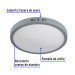 Luminario LED plafón 24W 6500K, redondo, gris, VOLTECK