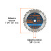 Disco sierra 7- 1/4" para madera, 20 dientes centro 5/8"