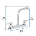 Mezcladora 8" fregadero cromo, cuello cobra, cono, BASIC