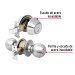 Combo cerraduras, llave-llave, cromo, HERMEX BASIC