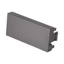 Tapón ciego acero inox de 1 módulo, línea Lisboa, VOLTECK