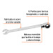 Llave combinada matraca reversible 8 mmx136 mm largo, EXPERT