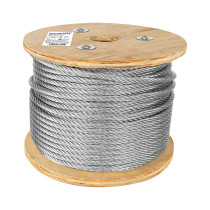 Metro de cable flexible 3/8" de acero 7x19 hilos, 75 m