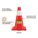Cono de precaución de 45 cm de PVC con reflejante, PRETUL