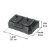 Cargador dual de baterías de ion litio 20V, PRETUL