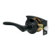 Cerradura manija "Milán" p/baño, negro, cil latón, BASIC
