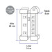 Multicontacto 14 AWG industrial supresor de picos 8 entradas