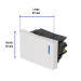 Interruptor de 3 vías, 1.5 módulos, línea Española, blanco