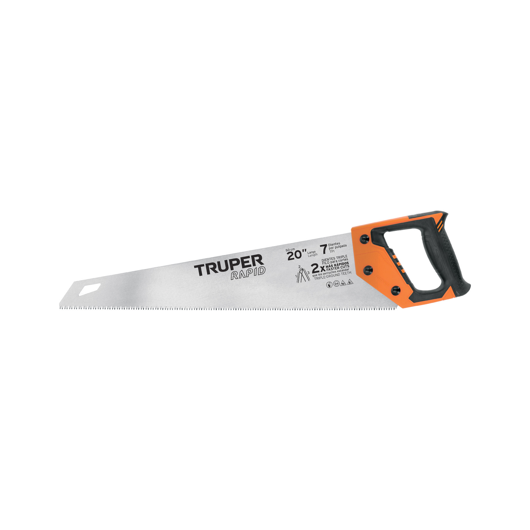 Serrucho Rapid 20", 7 DPP, mango Comfort grip, TRUPER