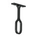 Soporte negro para tubo ovalado de closet, HERMEX