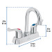 Mezcladora 4" lavabo, ABS, cuello bar, palanca, BASIC