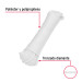 Piola de poliéster diamante de 5mmx30m blanca, madeja, FIERO